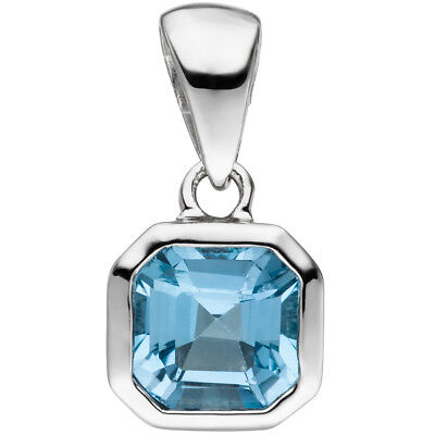Accurist Particolarmente Rimorchio 925 Argento Ciondolo IN Accessori Blu Pietra 4 CM 