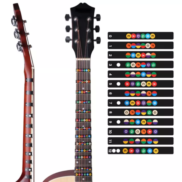 Guitar fretboard note decal fingerboard musical scale map sticker for pracYEOR