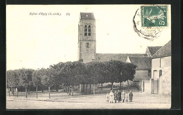 CPA Egly, L´Eglise 1910