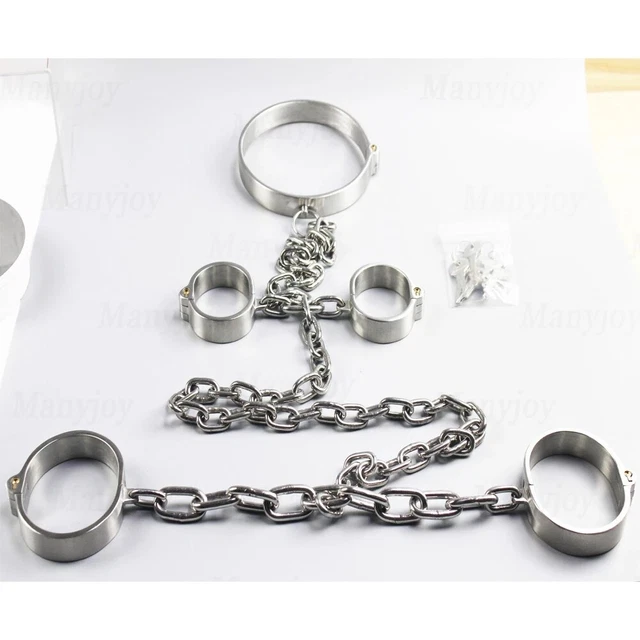 Set di catene in acciaio inox catene per mani & catene per piedi & collo ritenuta catene donna