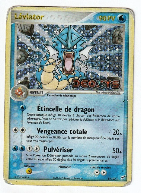 CARTE POKEMON LEVIATOR 8/107 RARE HOLO. EX Deoxys. FRANCE