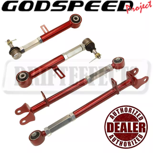 Godspeed Adjustable Rear Camber+Toe Arm Kits Suspension For Lexus LS400 1995-00