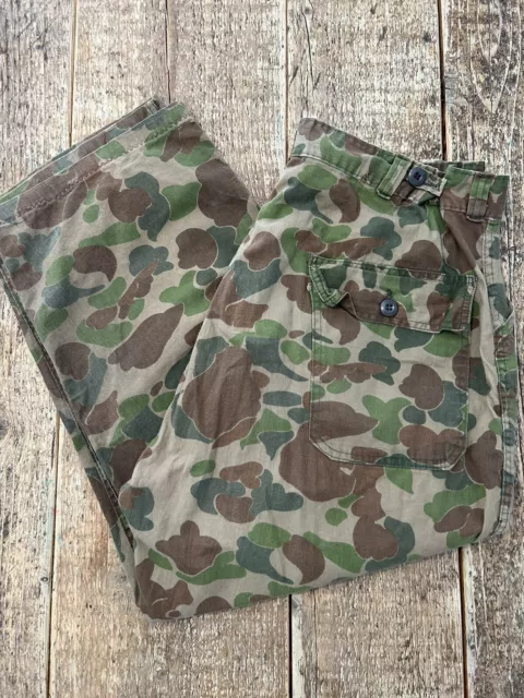 Pantaloni Caccia Ranger Tg XL Camouflage Anni 70 Cotone Made USA