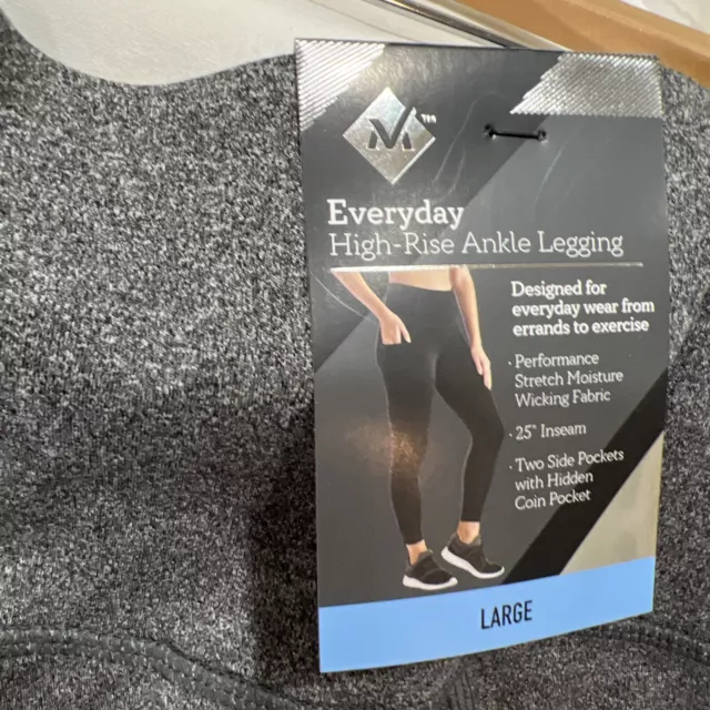 Members Mark Women's Large High Rise Extra Warm Black Leggings