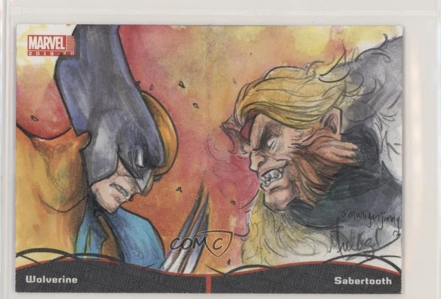 2019 Marvel Annual Battle Booklets Sketch Cards 1/1 James Mulligan #SC Auto p1l