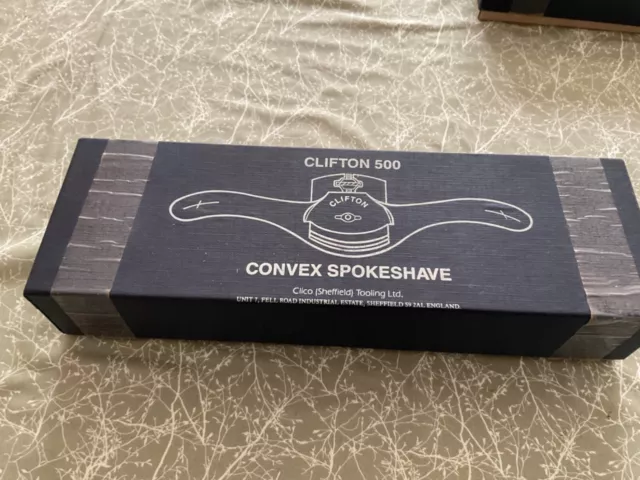 Clifton 500 CONVEX Spokeshave Made In England complete and Boxed Good Condition