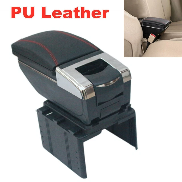 Universal Car Central Container Armrest Box PU Center Storage Case Cup Holder