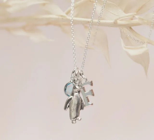 Penguin necklace, personalised gifts, animal jewellery, penguin gift, Antarctic