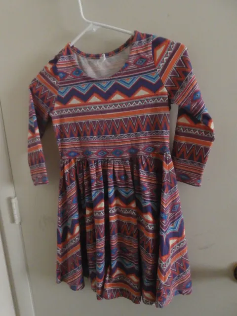 Girls Size Xl 14 Dress Multi Color By Fab Girl Fall Winter 3/4 Sleeve