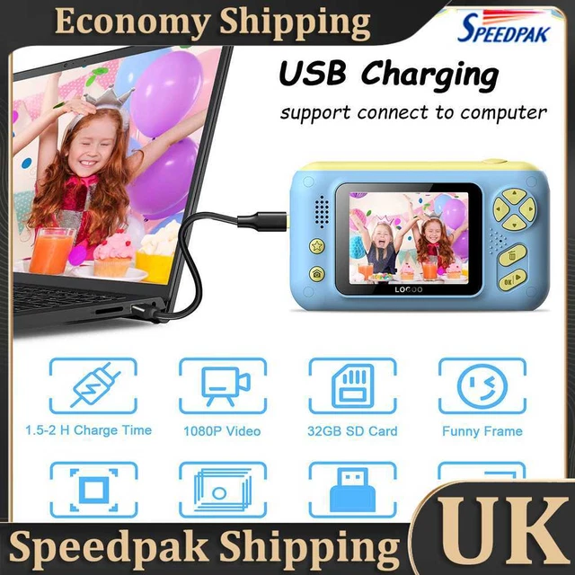 NEW 2.4 Inch HD Screen Mini Kids Camera Charging Digital Camera with 32G Memory