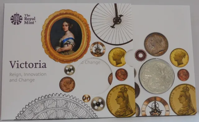 2019: VICTORIA – Reign, Innovation and Change; £5 Brilliant UNC coin.