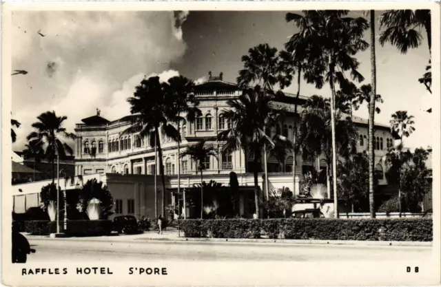 PC SINGAPORE, RAFFLE'S HOTEL, Vintage REAL PHOTO Postcard (b47629)