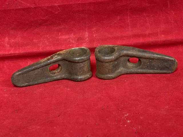 Pair Antique Pintle Hinges ~ 3 3/4"L x 1 3/8" ~ Old Barn Door Hardware 2
