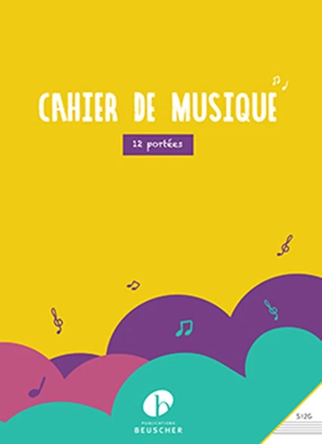Cahier De Musique Grand Format A4 - 12 Portées Par Page Pour Composition Et Solfège