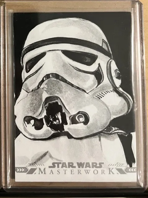 2022 Topps Star Wars Masterwork Sketch Card Stormtrooper By Neil Camera 1/1