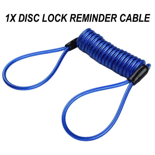 1pcs Disco Blocco Promemoria Cavo Casco Moto Disco Freno Blocco 120cm Cavo Coil
