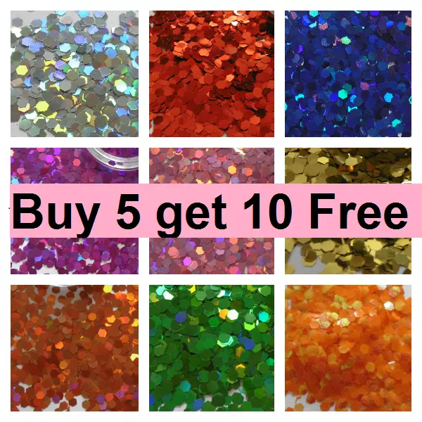 Chunky Glitter Festival Cosmetic BUY 5 GET 10 FREE Lips Body Face Hair 5g