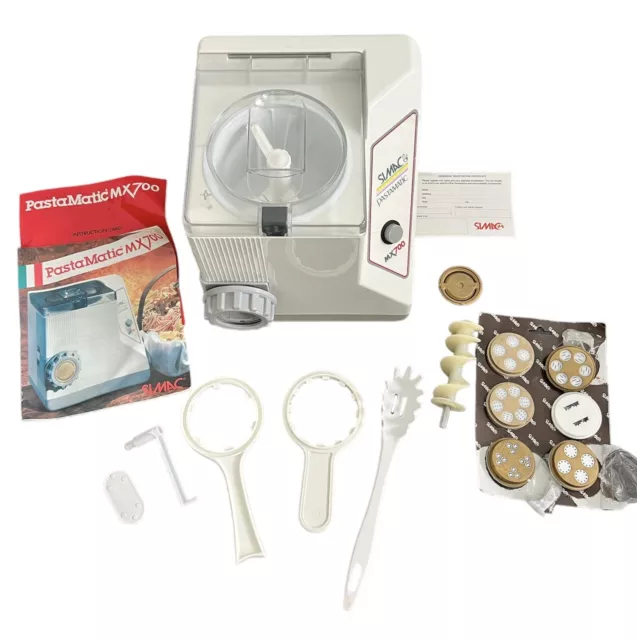 SIMAC Pastamatic MX700 Pasta Maker Manual  Recipe Book With Accessories