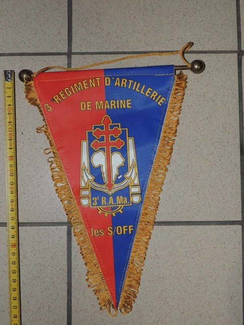 GRAND FANION 3 regiment d'artillerie de marine 3eme RAMA EUR 20,00 ...