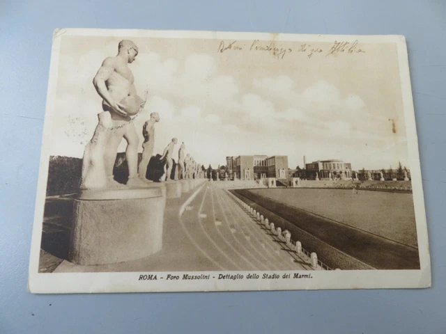 ROMA TROU MUSSOLINI Stade Des Marbres Carte Postale Période Shipped