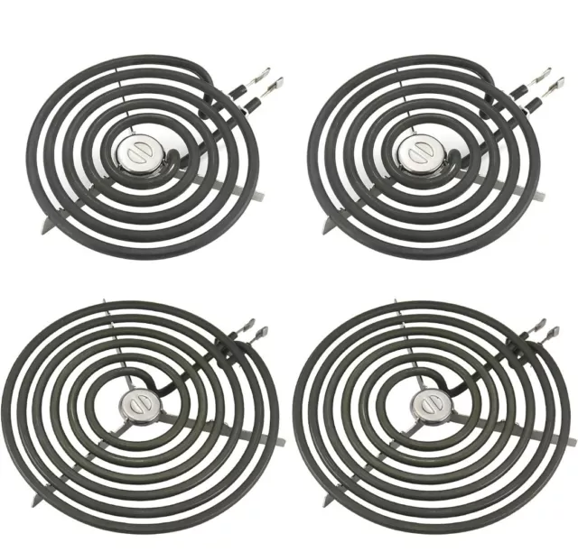 GE Electric Range Burner Element Kit 4 Pack (2, 6") WB30M1 (2, 8") WB30M2