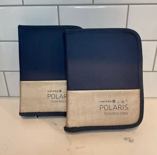 United Airlines Polaris Business Class Amenity Kit Travel Bag Opened Lot X2