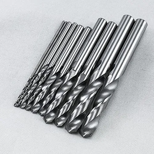 Industrial Grade 12 Sizes Set Of Solid Carbide Drill Bit 1mm6.5mm Straight Shank