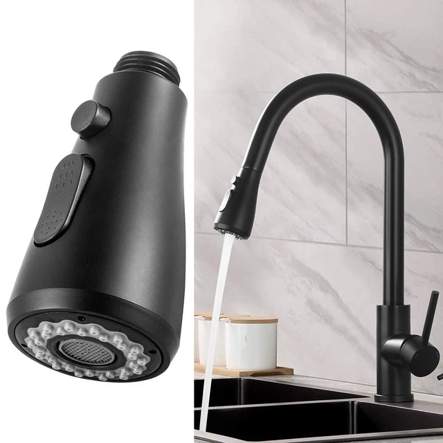 Faucet Sprayer Head Remplacement Douche de Rechange Spray Bec Noir Robinet