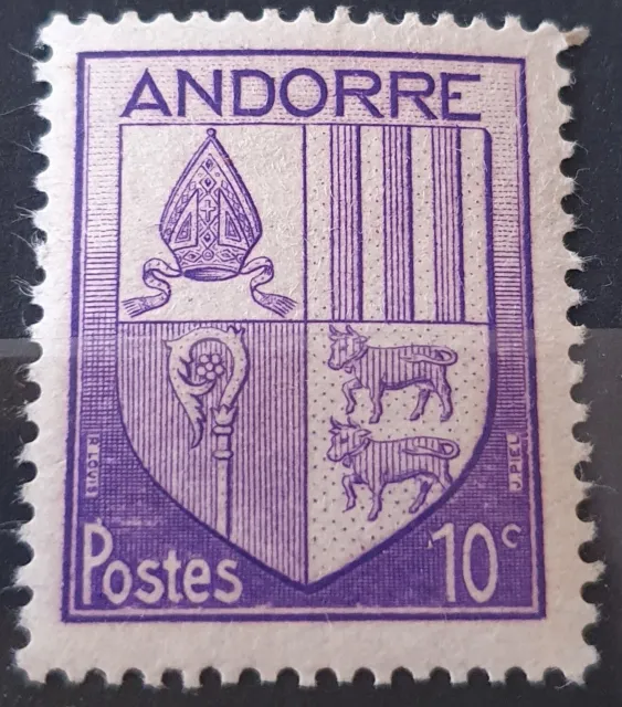 ANDORRE YT N° 93 Neuf avec Charnière Armoiries - 1944