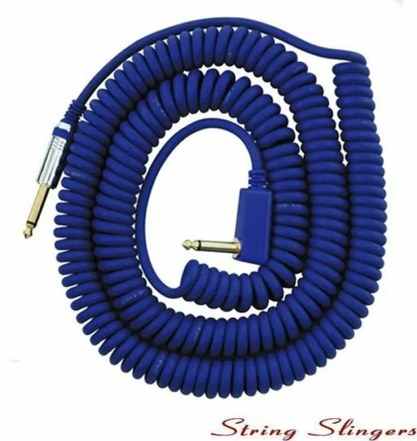 Vox VCC 9m Vintage Coiled Cable/Lead with carry bag, Blue. VCC090BL