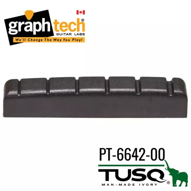 Graph Tech schwarz Tusq XL Mutter elektrisch - geschlitzt (PT-6642-00) 42 mm x 6 mm