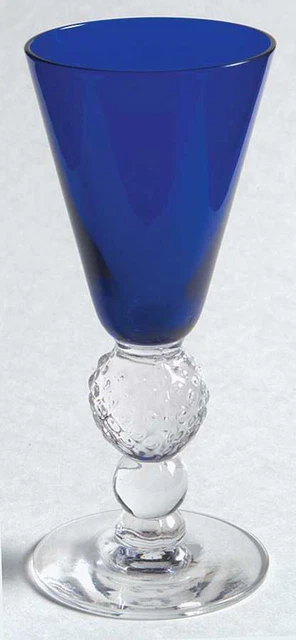 Morgantown Golf Ball Cobalt Blue  Sherry Glass 3819246