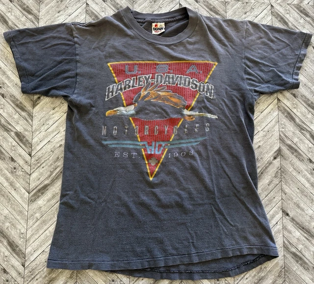 80'S Harley-Davidson SSI Eagle Pattern Motorcycle Bike T-shirt Made in USA Men's XL /eaa520838