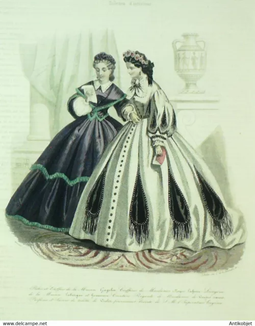 Gravure de mode L'illustraion des Dames 1866 n°26