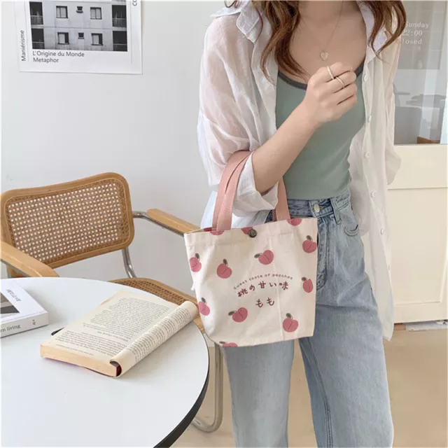 Women's Fashion Casual Cute Canvas Handbag Lunch Bag Mini Student Bento BEL