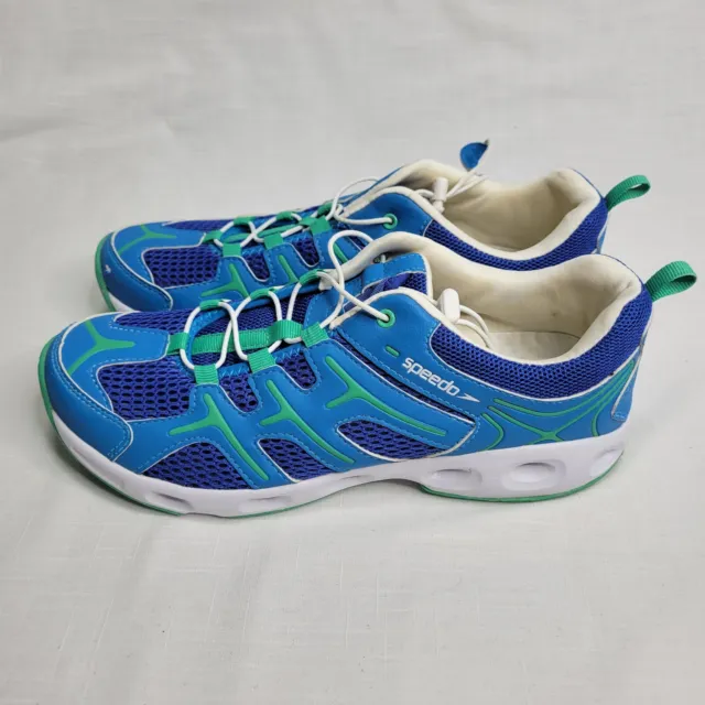 Speedo Womens Hydro Comfort 4.0 E00045 Blue Running Shoes Sneaker Size 11