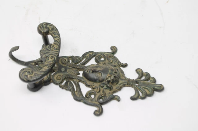 Vintage Original Hand Crafted Brass English Wall Hook Hanger Hardware NH6800 8