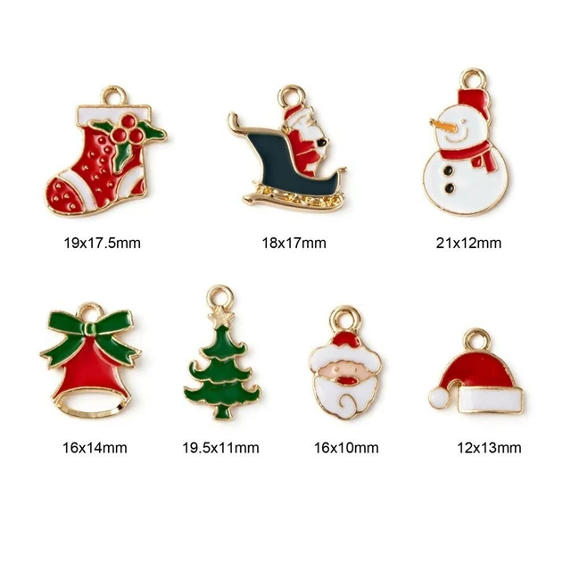 20 x Christmas Enamel Charms Pendants  Jewellery Earrings Making Bracelets