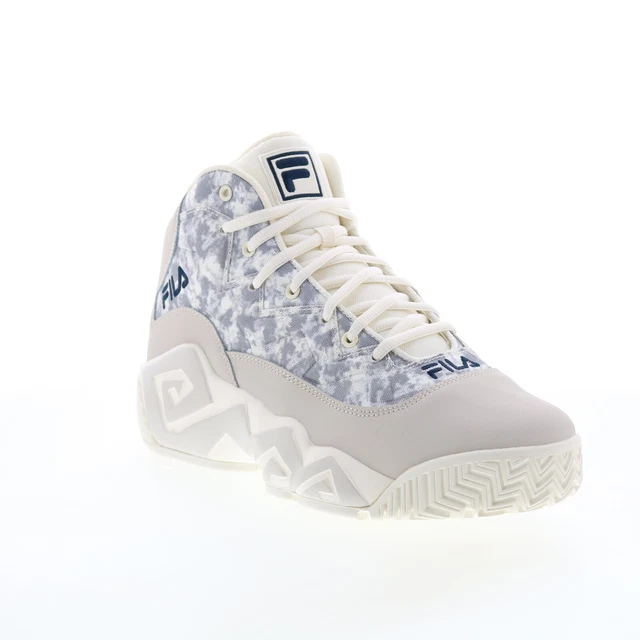 FILA MB 1BM01883 147 Mens Gray Leather Lace Up Athletic Basketball