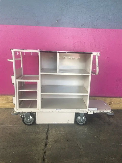 Large Metal Hotel Housekeeping Room Service Cart NO RESERVE 100+ Available