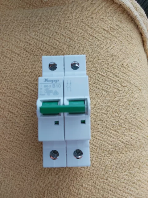 Kopp Type B10  Ge 2   Double Pole Dp 2P Mcb Fuse Switch