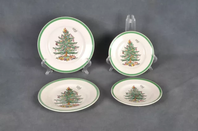 Spode S3324 Christmas Tree - 2 Salad Plates & 2 Bread/Dessert Plates - England