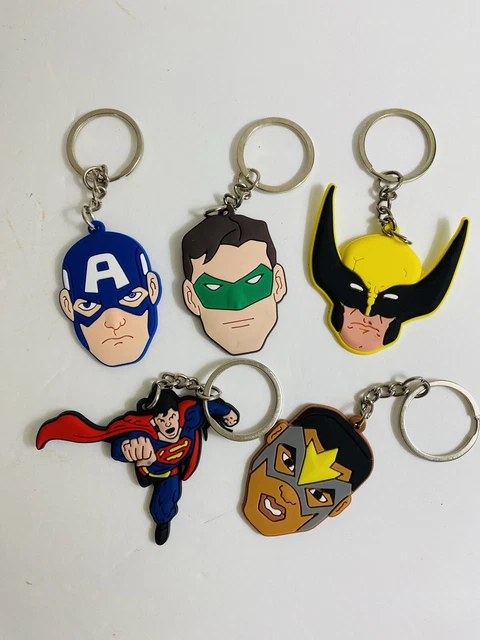 Marvel Avengers Rubber keychain Lot of 5 Keychains