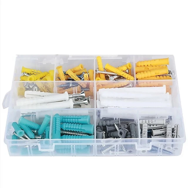 EASILY MANAGEABLE 300 Piece Wall Anchors Screws Assortment in Storage