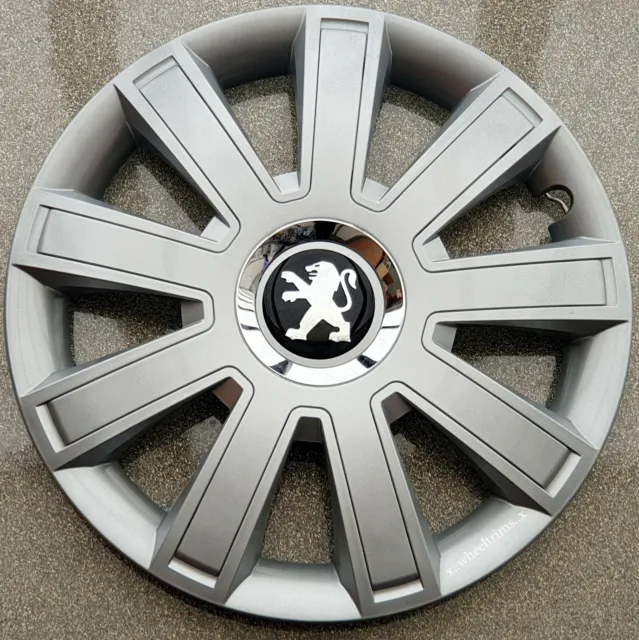 Silver 14" wheel trims,hubcaps  to fit Peugeot 107 (Set of 4)