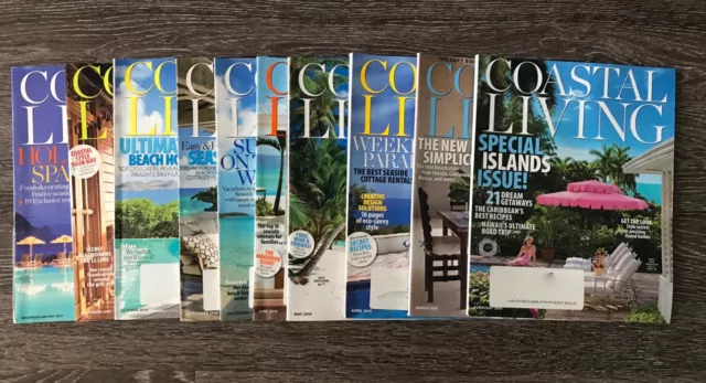 Coastal Living Magazine: 2010 Feb Mar Apr May Jun Jul/Aug Sept Oct Nov Dec/Jan