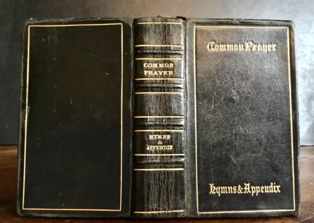 MINIATURE Victorian BOOK Of COMMON PRAYER Unusual Full Leather Binding