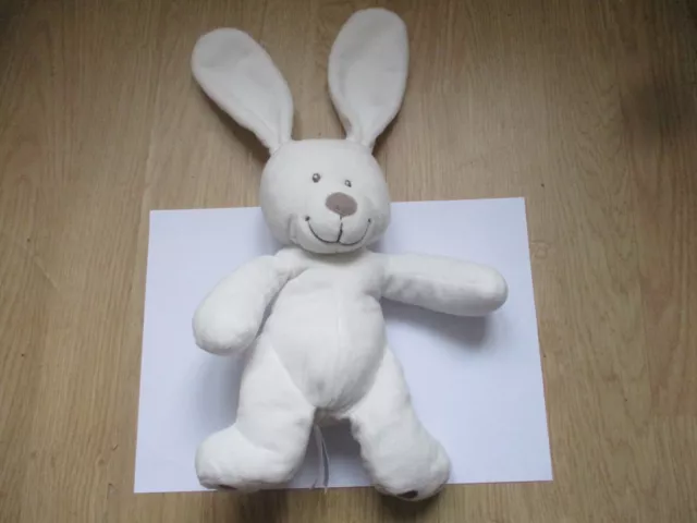 Doudou grand lapin Nicotoy Simba écru beige blanc
