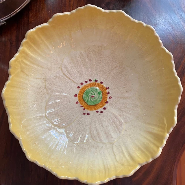 Royal Winton Grimwades Pottery Yellow Peony Petal Bowl Hand Painted Details