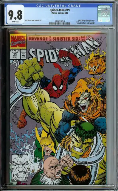 Spider-Man #19 Cgc 9.8 White Pages // Marvel Comics 1992